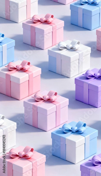 Fototapeta gift boxes on white background