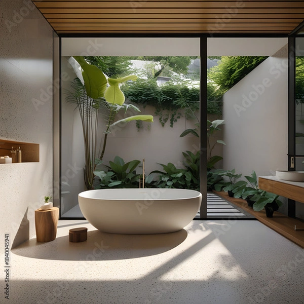 Obraz modern spa bathroom Generative AI