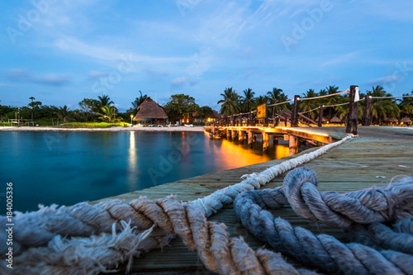 Obraz Pontoon at night 2