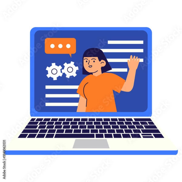 Obraz Online Class Illustration