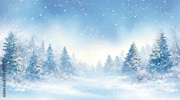 Obraz Christmas snow background image