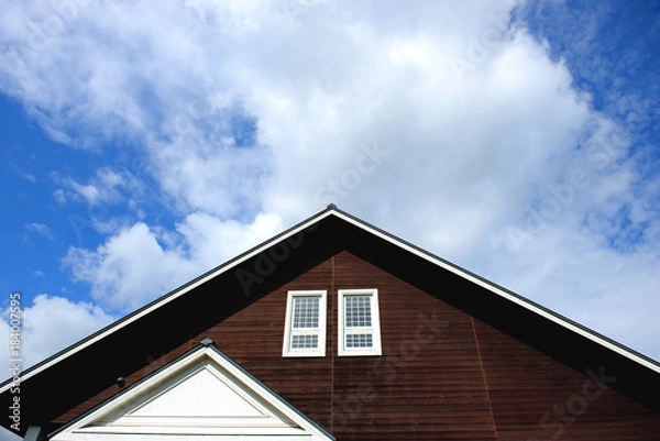 Obraz 見上げる空と雲