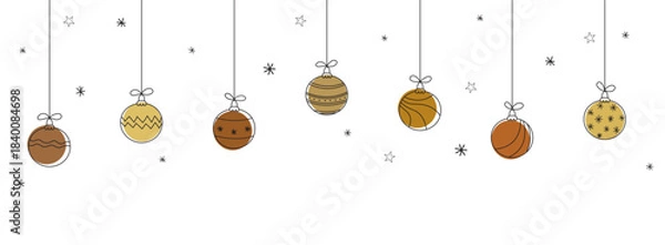 Obraz hanging Christmas balls