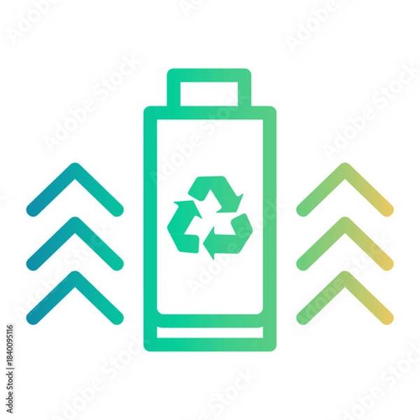 Obraz rechargeable battery Line Gradient Icon