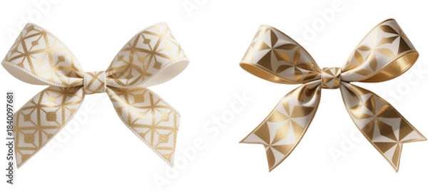 Obraz リボン　幾何学柄　模様　柄　装飾物