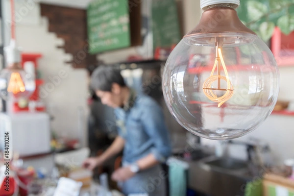 Fototapeta 街のサンドイッチカフェ