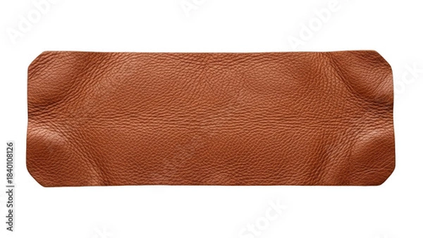 Obraz Brown leather texture with a black background and rounded corners material surface