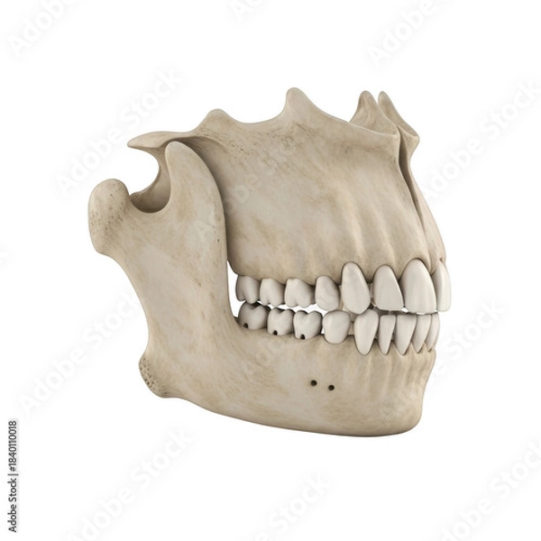 Obraz Human jawbone with teeth and mandible bone structure anatomy