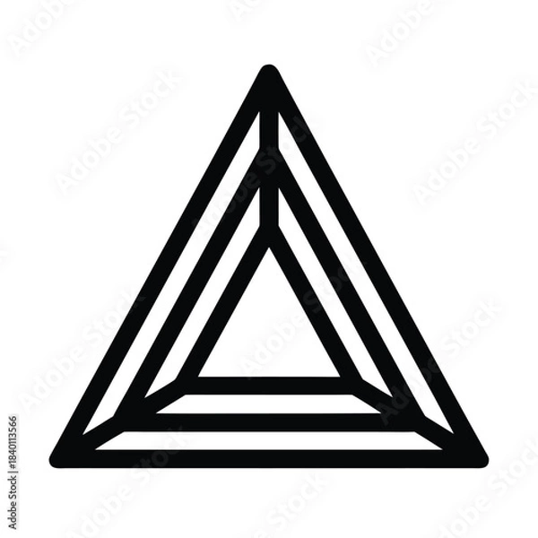 Obraz Line Art Triangle Icon