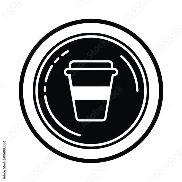 Obraz Coffee Cup Delivery Line Icon