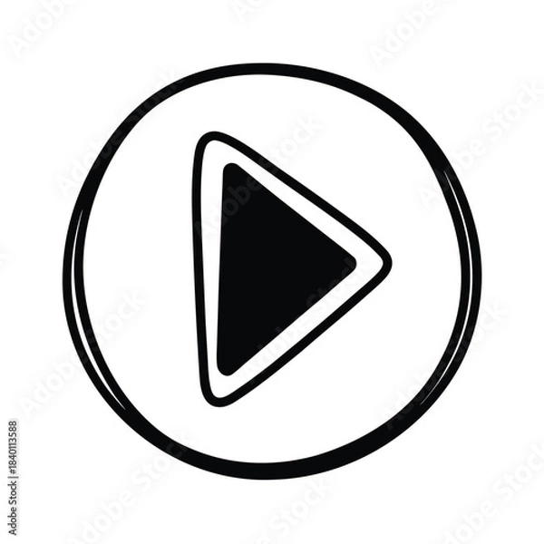 Obraz Play Button Line Icon