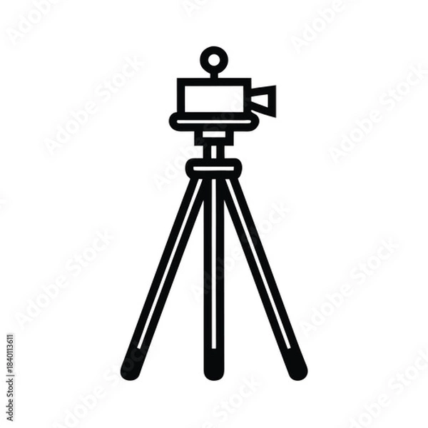 Obraz Tripod Camera Line Icon