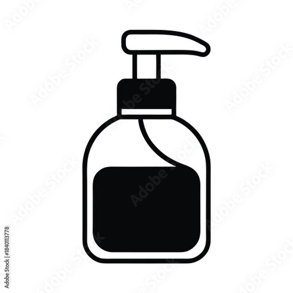 Obraz Liquid Soap Pump Clean Line Icon