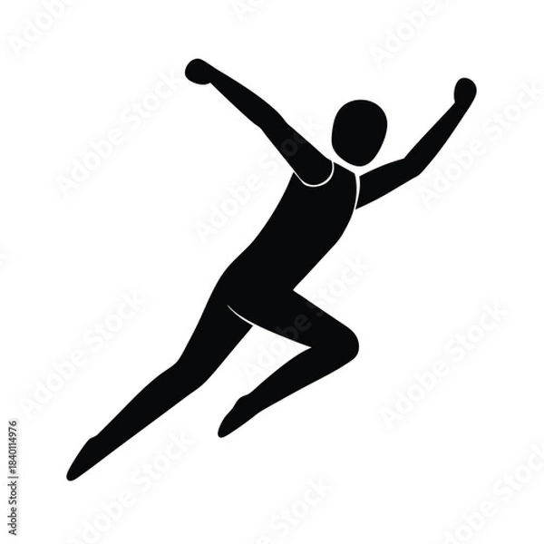Obraz Long Jump Silhouette Icon