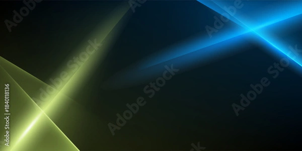 Obraz Glowing neon technology horizontal lines, high-tech futuristic abstract background template with square shapes.