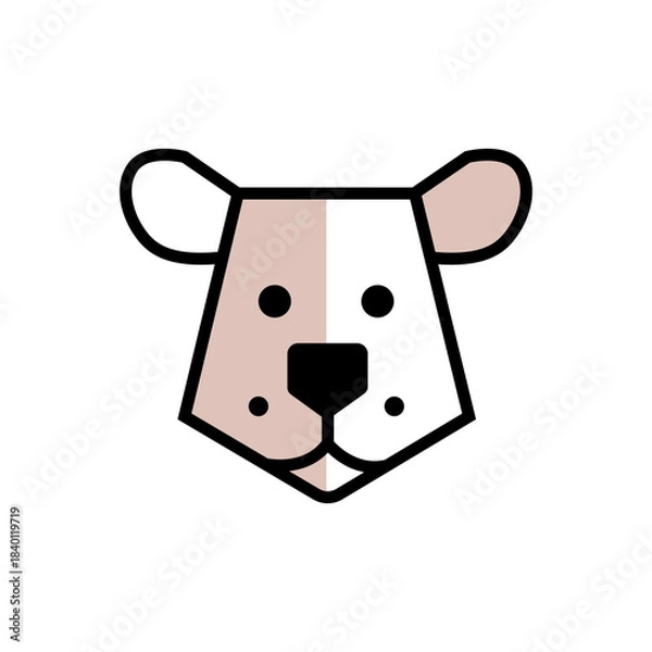 Obraz Colorful Flat Puppy Vector Art