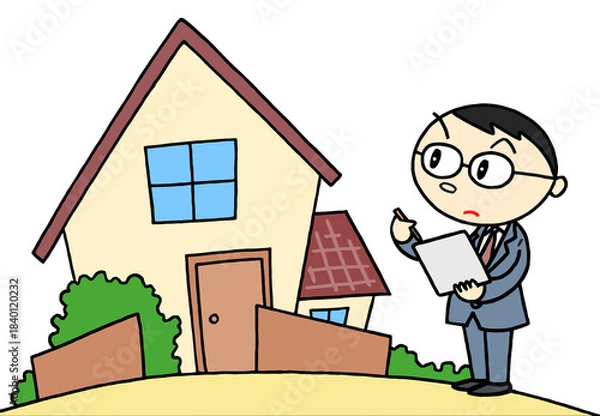 Obraz 生活のイラスト - 不動産鑑定・不動産鑑定士・訪問査定