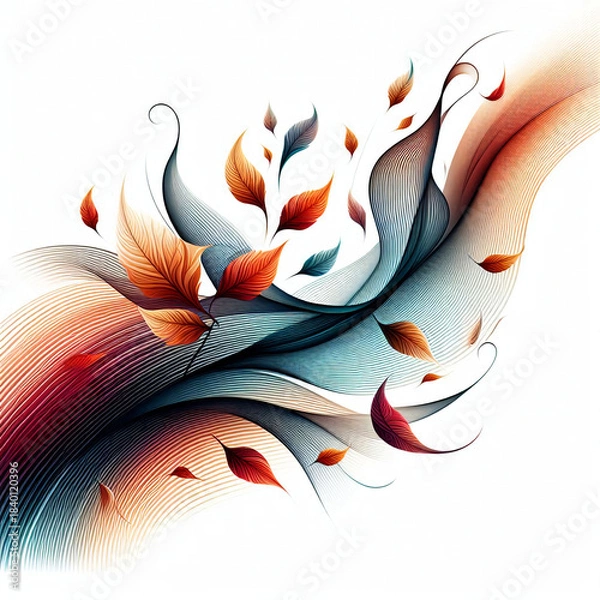 Obraz デジタルな波が作り出す幻想的な風景