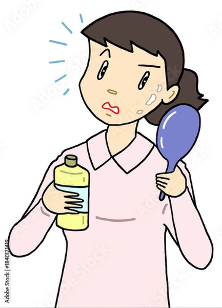 Obraz 病気・疾患のイラスト - 白斑・皮膚疾患・化粧品アレルギー