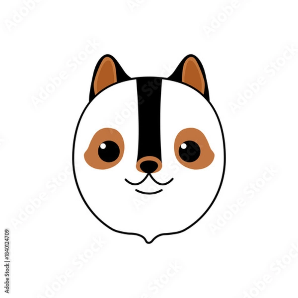 Obraz Flat Style Cute Dog Illustration