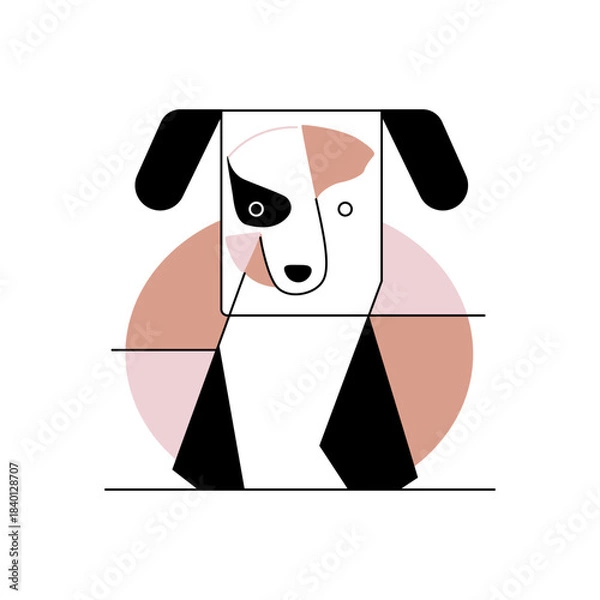 Obraz Playful Puppy Vector Art