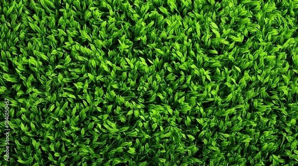 Obraz Lush green foliage texture background, vibrant organic pattern