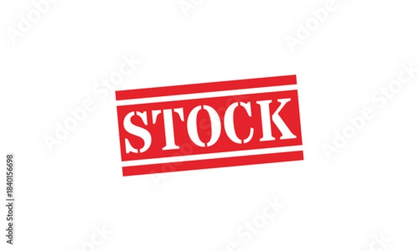Obraz Distressed Red Stock Outline Stamp