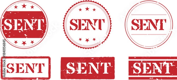 Obraz Grunge Red Sent Stamp Collection
