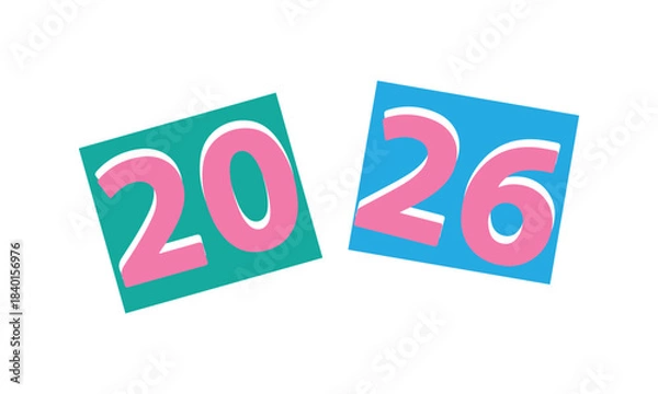 Obraz Modern 2026 Number Vector Design