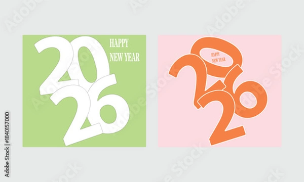 Obraz Happy New Year 2026 Typography