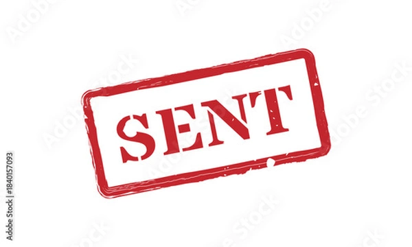 Fototapeta Rectangular Red Stock Stamp Icon