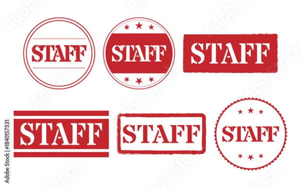 Obraz Red Rubber Staff Stamp Collection
