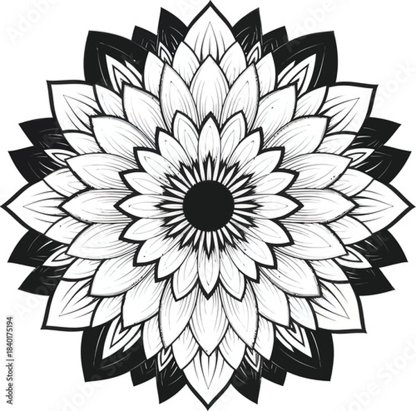 Obraz Mandala Floral Pattern Illustration
