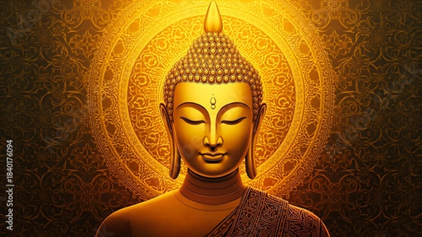 Obraz 仏教の像のイラスト