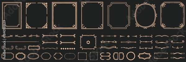 Fototapeta Elegant Decorative Frames Collection for Creative Design Projects
