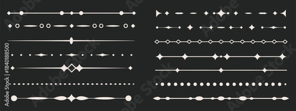 Fototapeta Diverse vector divider lines and decorative horizontal rules for modern graphic design