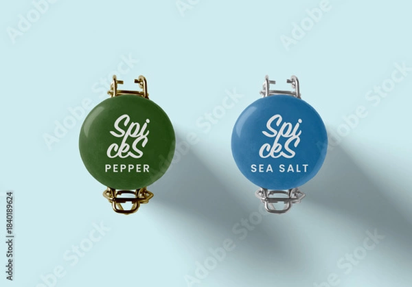 Fototapeta Spices Cellar Cap Mockup