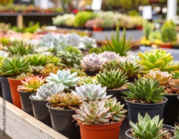 Obraz Succulents in various pots