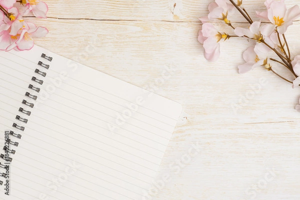 Obraz 卒業入学イメージ｜桜とノート