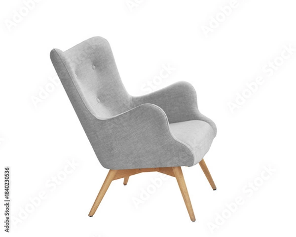 Obraz Comfortable armchair on white background. Interior element.