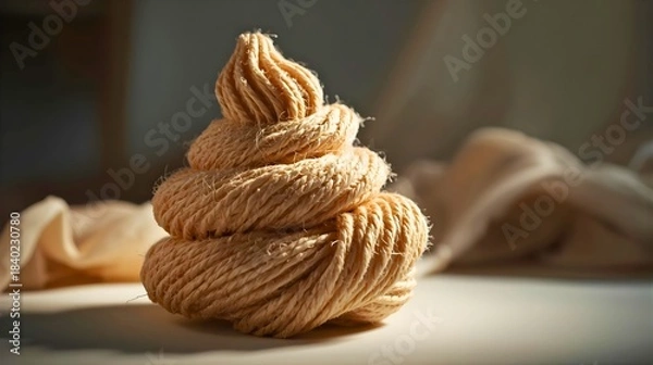 Fototapeta 毛糸のウンコ、ニットのまきぐそ、うんち