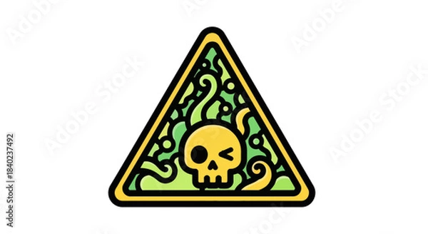 Obraz Skull Warning Sign: A Toxic Symbol of Danger and Alert for Hazards