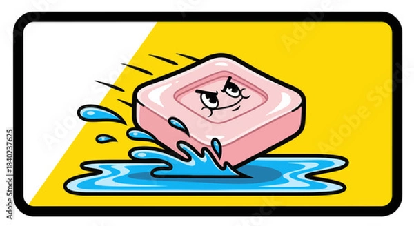 Obraz Soap's Outburst: An Animated Illustration Of Cleanliness And Sanitization