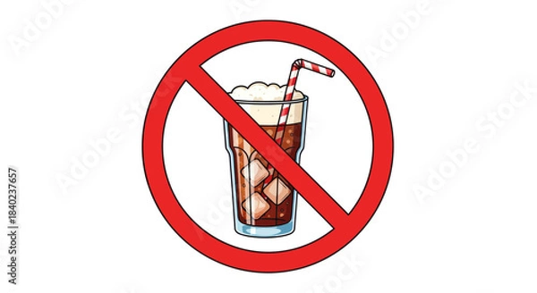 Obraz Soda Ban Prohibits Consumption and Offers Visual Warning Against Sugary Beverages