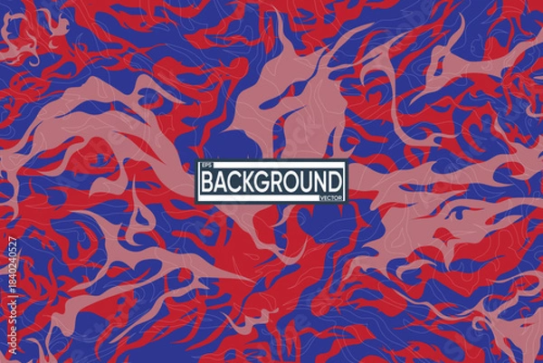 Obraz Dynamic Abstract Fluid Art Background with Swirling Red and Blue Hues