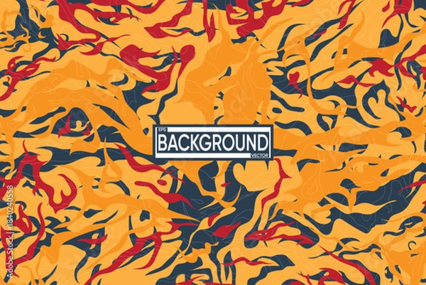 Obraz Dynamic Abstract Fluid Camouflage Background with Vibrant Colors