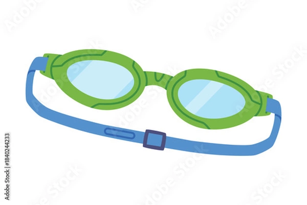Fototapeta Swimming Mask and Goggles for Diving Underwater Vector Illustration