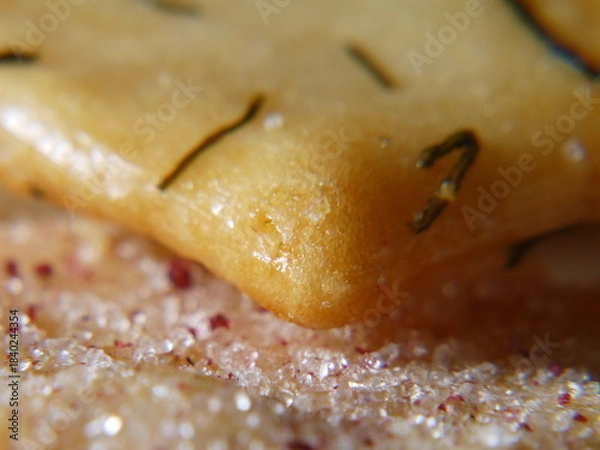 Obraz 日本でよく食べられている、和菓子（煎餅）のズームアップ