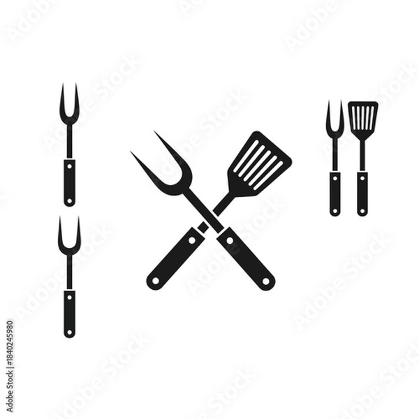 Obraz fork spoon and knife
