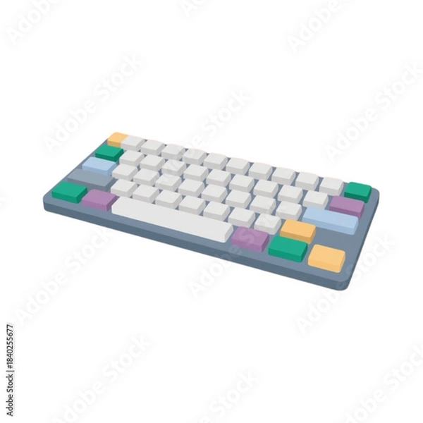 Obraz Colorful Mechanical Computer Keyboard Design